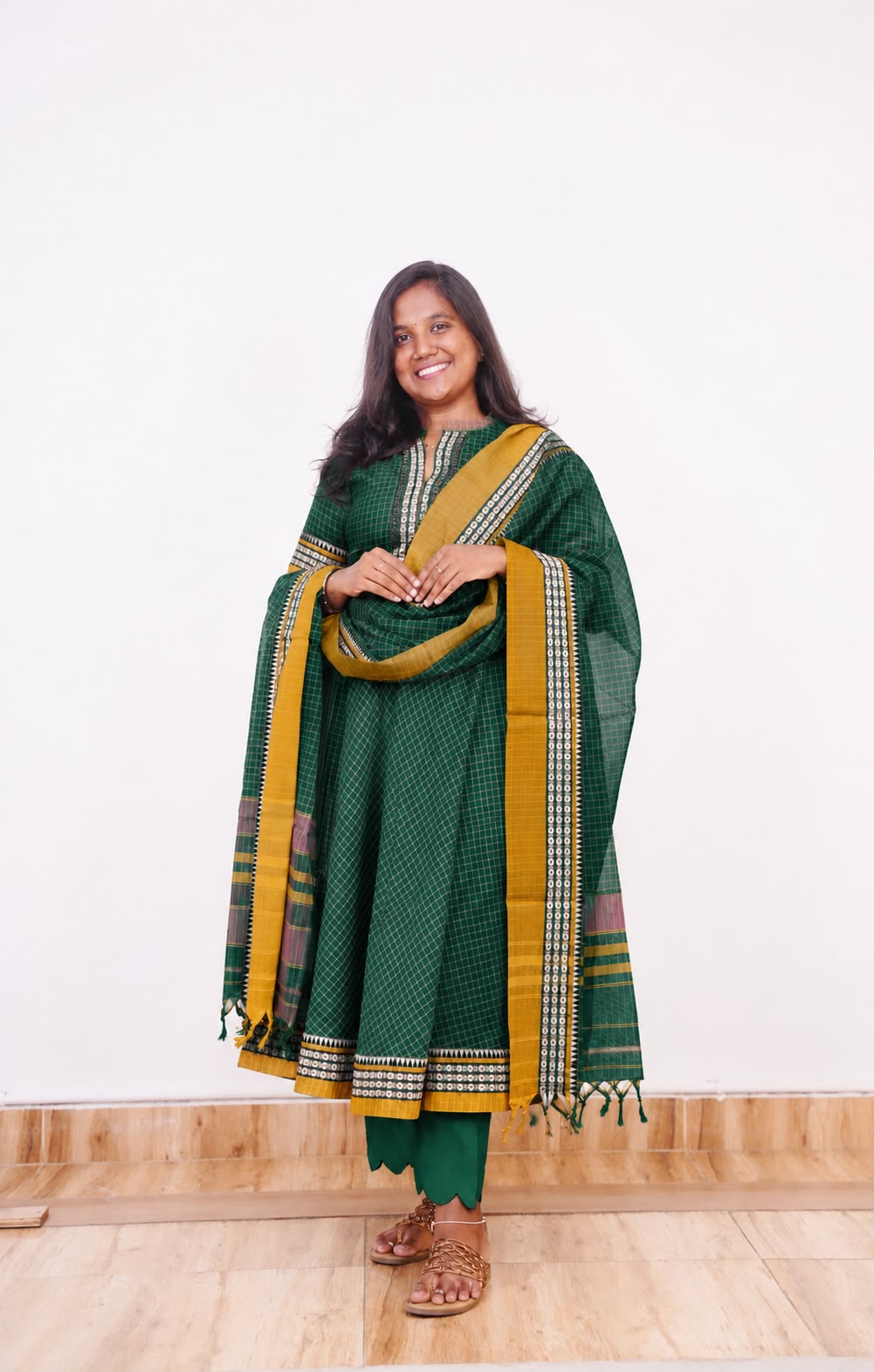 VARNIKA(GREEN WITH MUSTARD)